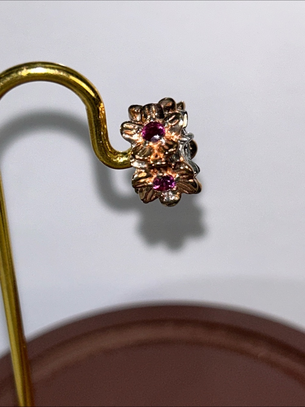 NWOT Gems En Vogue Palladium 18k Accent Genuine Amethyst Euro Style Charm